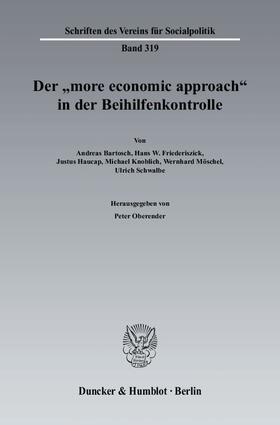Oberender |  Der »more economic approach« in der Beihilfenkontrolle. | eBook | Sack Fachmedien
