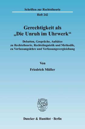 Müller |  Gerechtigkeit als "Die Unruh im Uhrwerk". | eBook | Sack Fachmedien