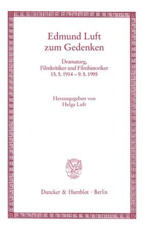 Luft |  Edmund Luft zum Gedenken | eBook | Sack Fachmedien