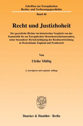 Müßig |  Recht und Justizhoheit. | eBook | Sack Fachmedien