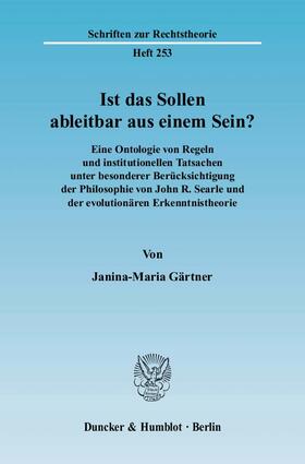 Gärtner |  Ist das Sollen ableitbar aus einem Sein? | eBook | Sack Fachmedien