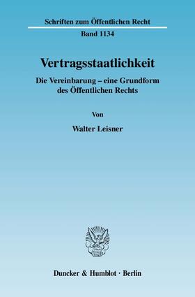 Leisner |  Vertragsstaatlichkeit | eBook | Sack Fachmedien