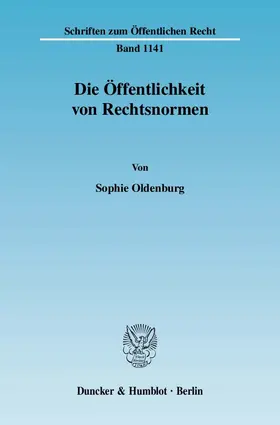 Oldenburg |  Die Öffentlichkeit von Rechtsnormen | eBook | Sack Fachmedien