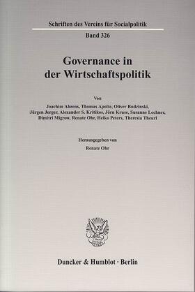 Ohr | Governance in der Wirtschaftspolitik | E-Book | sack.de