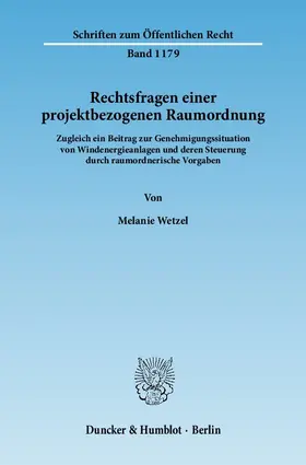 Wetzel |  Rechtsfragen einer projektbezogenen Raumordnung | eBook | Sack Fachmedien