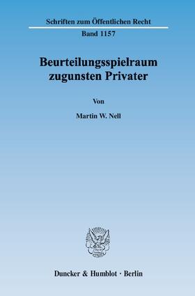 Nell |  Beurteilungsspielraum zugunsten Privater | eBook | Sack Fachmedien