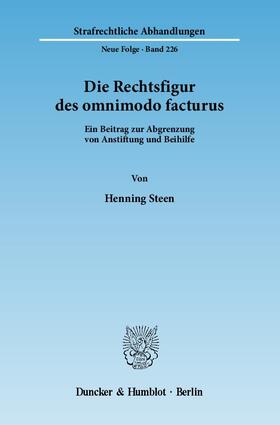 Steen |  Die Rechtsfigur des omnimodo facturus | eBook | Sack Fachmedien