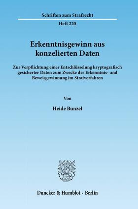 Bunzel |  Erkenntnisgewinn aus konzelierten Daten | eBook | Sack Fachmedien