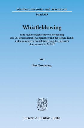 Groneberg |  Whistleblowing | eBook | Sack Fachmedien