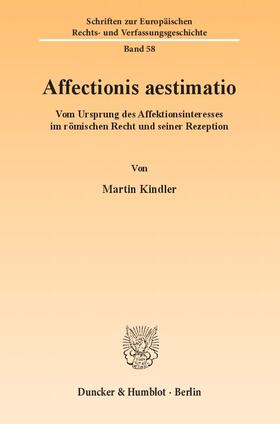 Kindler |  Affectionis aestimatio | eBook | Sack Fachmedien