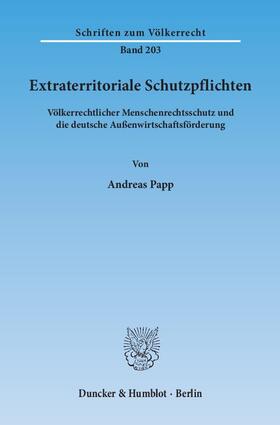 Papp |  Extraterritoriale Schutzpflichten | eBook | Sack Fachmedien