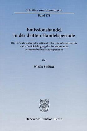 Schlüter |  Emissionshandel in der dritten Handelsperiode | eBook | Sack Fachmedien