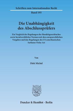 Michel |  Die Unabhängigkeit des Abschlussprüfers | eBook | Sack Fachmedien