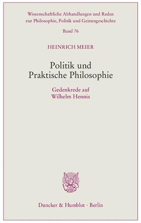 Meier |  Politik und Praktische Philosophie | eBook | Sack Fachmedien