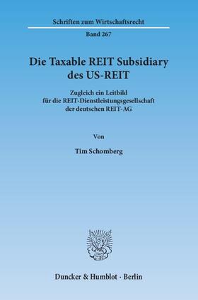 Schomberg |  Die Taxable REIT Subsidiary des US-REIT | eBook | Sack Fachmedien