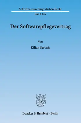 Servais |  Der Softwarepflegevertrag | eBook | Sack Fachmedien