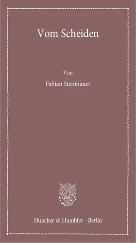 Steinhauer |  Vom Scheiden | eBook | Sack Fachmedien