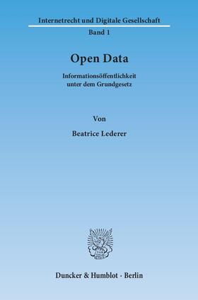 Lederer | Open Data | E-Book | sack.de