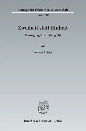 Mäder |  Zweiheit statt Einheit. | eBook | Sack Fachmedien