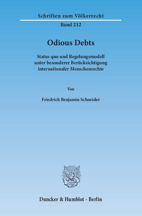 Schneider |  Odious Debts | eBook | Sack Fachmedien