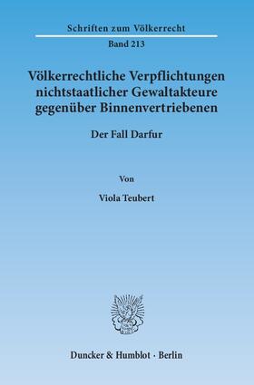 Teubert |  Völkerrechtliche Verpflichtungen nichtstaatlicher Gewaltakteure gegenüber Binnenvertriebenen | eBook | Sack Fachmedien