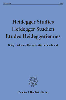 Emad / Schüßler / Herrmann |  Heidegger Studies - Heidegger Studien - Etudes Heideggeriennes. | eBook | Sack Fachmedien