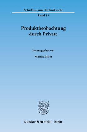 Eifert |  Produktbeobachtung durch Private | eBook | Sack Fachmedien