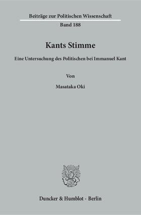 Oki |  Kants Stimme. | eBook | Sack Fachmedien