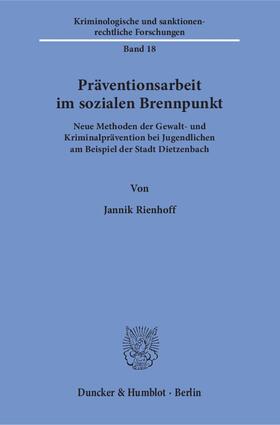 Rienhoff |  Präventionsarbeit im sozialen Brennpunkt | eBook | Sack Fachmedien