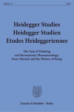 Emad / Schüßler / Herrmann |  Heidegger Studies - Heidegger Studien - Etudes Heideggeriennes. | eBook | Sack Fachmedien