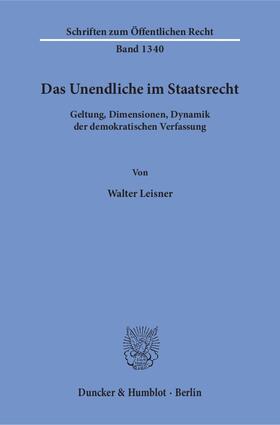 Leisner |  Das Unendliche im Staatsrecht | eBook | Sack Fachmedien