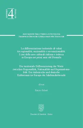 Gubert |  Die territoriale Differenzierung der Werte zwischen Regionalität, Nationalität und Supranationalität - La differenziazione territoriale di valori tra regionalitá, nazionalitá e sovranazionalitá. | eBook | Sack Fachmedien