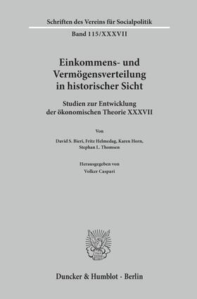 Caspari |  Einkommens- und Vermögensverteilung in historischer Sicht. | eBook | Sack Fachmedien