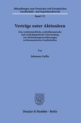 Liefke |  Verträge unter Aktionären. | eBook | Sack Fachmedien