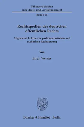 Werner |  Rechtsquellen des deutschen öffentlichen Rechts. | eBook | Sack Fachmedien