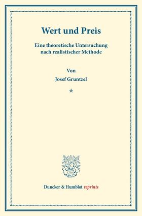 Gruntzel |  Wert und Preis | eBook | Sack Fachmedien