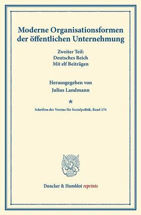 Landmann | Moderne Organisationsformen der öffentlichen Unternehmung | E-Book | sack.de