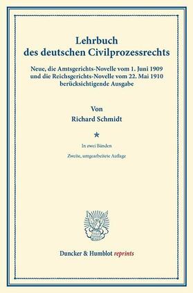 Schmidt |  Lehrbuch des deutschen Zivilprozessrechts. | eBook | Sack Fachmedien