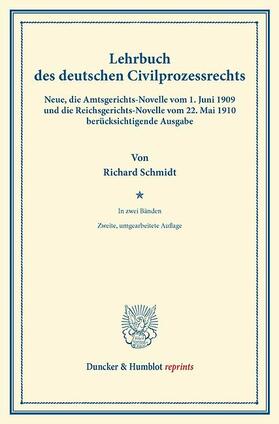 Schmidt | Lehrbuch des deutschen Zivilprozessrechts. | E-Book | sack.de