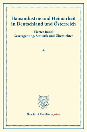  Hausindustrie und Heimarbeit in Deutschland und Österreich. | eBook | Sack Fachmedien