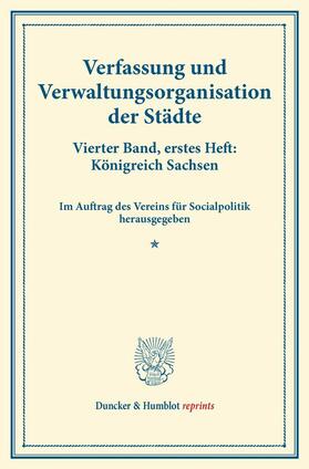 Verfassung und Verwaltungsorganisation der Städte. | E-Book | sack.de