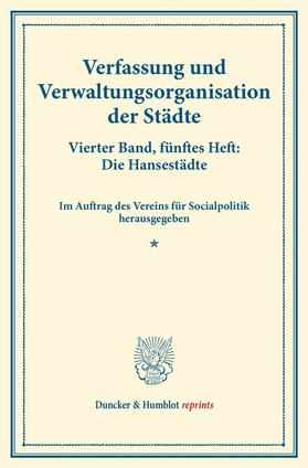 Verfassung und Verwaltungsorganisation der Städte | E-Book | sack.de