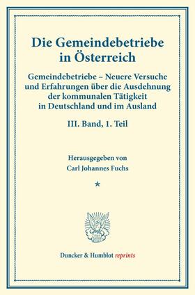 Fuchs | Die Gemeindebetriebe in Österreich. | E-Book | sack.de