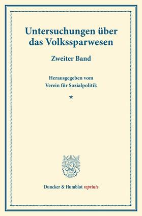 Untersuchungen über das Volkssparwesen. | E-Book | sack.de