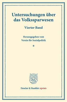 Untersuchungen über das Volkssparwesen. | E-Book | sack.de