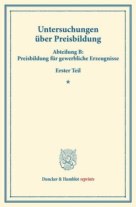 Untersuchungen über Preisbildung. | E-Book | sack.de