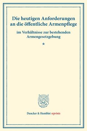  Die heutigen Anforderungen an die öffentliche Armenpflege | eBook | Sack Fachmedien