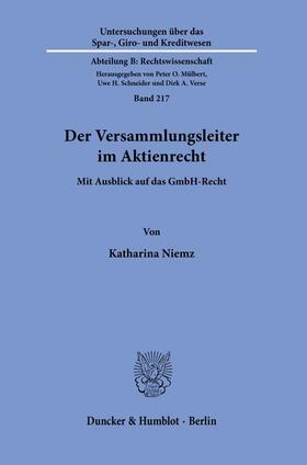 Niemz |  Der Versammlungsleiter im Aktienrecht. | eBook | Sack Fachmedien