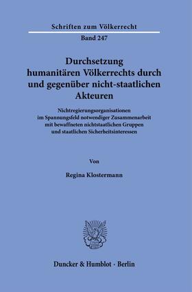 Klostermann |  Durchsetzung humanitären Völkerrechts durch und gegenüber nicht-staatlichen Akteuren. | eBook | Sack Fachmedien