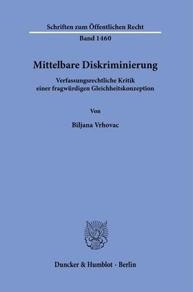 Vrhovac | Mittelbare Diskriminierung. | E-Book | sack.de